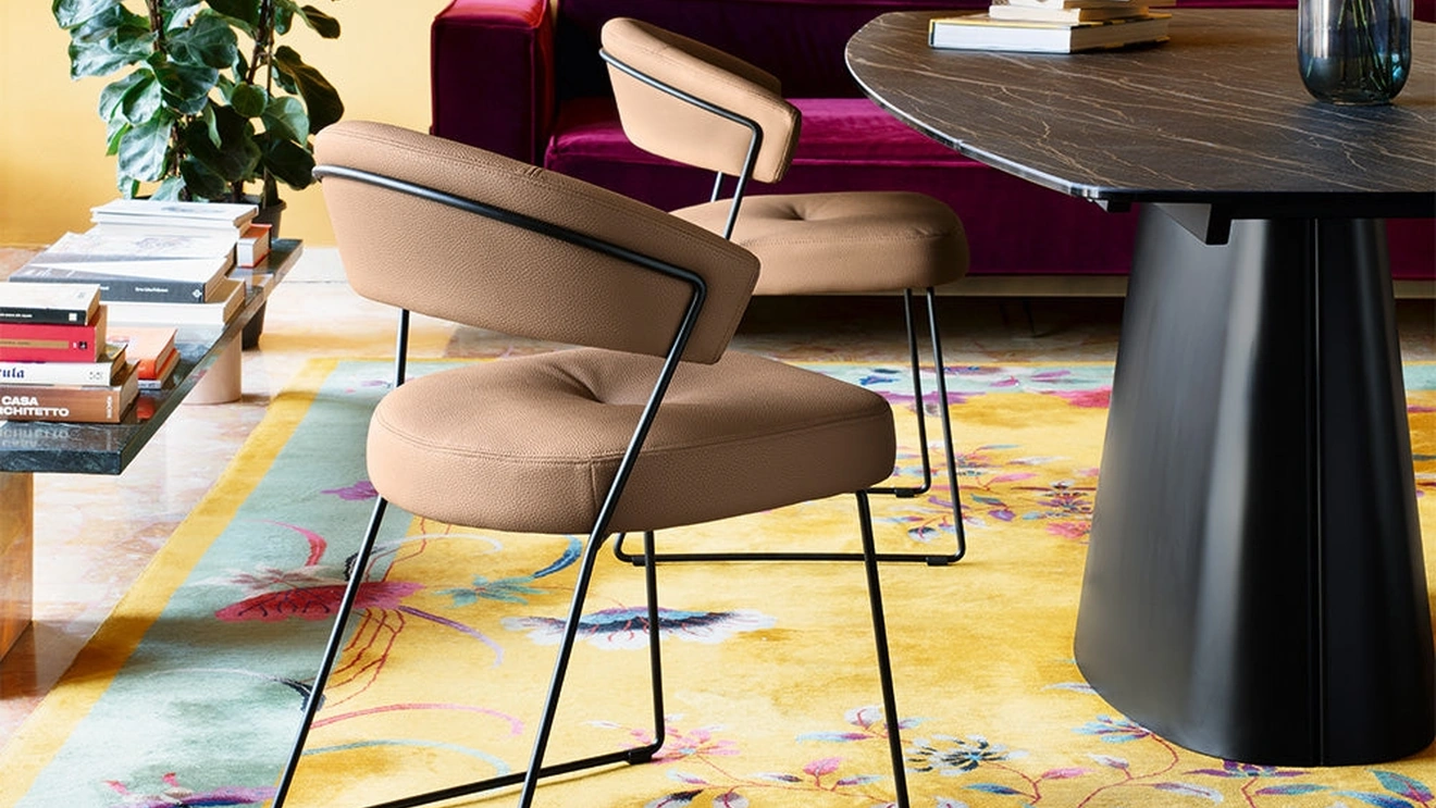 Sedia in ecopelle Ny Anniversary di Connubia
