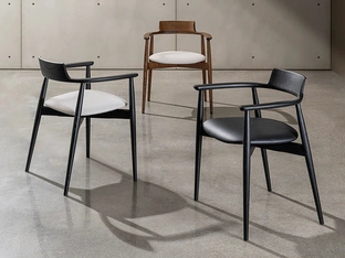 Sedia Xenial in legno con seduta imbottita di Sovet