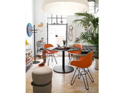 Tavolo rotondo in laminato stratificato con base in metallo Cocktail di Connubia