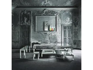 Tavolo con piano a specchio Mirror Mirror di Glas Italia