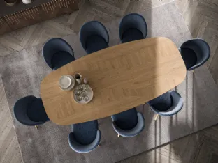Tavolo fisso in legno Random di Ozzio