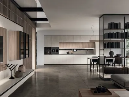 Cucina Design lineare Ak Project 02 in melaminico di Arrital