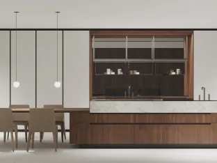 Cucina Design con isola Artex Pro 02 di Poliform