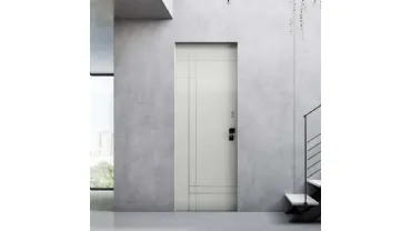 Porta blindata Compact Pantografato BP 1056 in alluminio pellicolato di Bertolotto