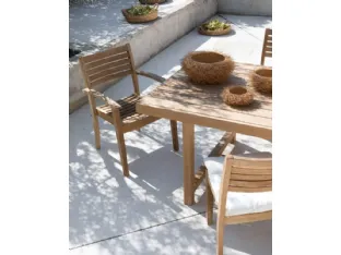 Sedia Impilabile in teak Chelsea di Unopiu