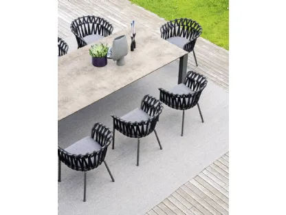 Tavolo allungabile con top in HPL e struttura in alluminio Dolmen di Varaschin