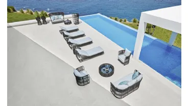 Arredo da esterno in tessuto e alluminio Tibidabo di Varaschin